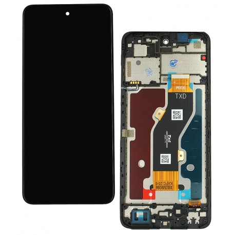 Дисплей для ZTE Blade A75 4G, чорний, з рамкою, оригінал (PRC), 065WR01-(7300301068)-SST