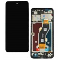Дисплей для ZTE Blade A75 4G, чорний, з рамкою, оригінал (PRC), 065WR01-(7300301068)-SST
