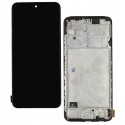 Дисплей для Xiaomi Poco M5s, Redmi Note 10, Redmi Note 10S, чорний, з рамкою, копія, (TFT)