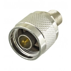 Перехідник штекер N - гніздо F, латунь