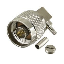 Штекер N обтискний під кабель RG-316, кутовий, латунь