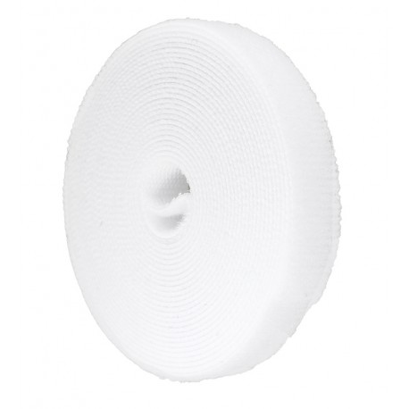 Кабельний органайзер Aida для стяжки дротів з липучкою, 10 мм x 3 м, білий