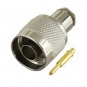Штекер N с накруткой под кабель RG-58, латунь
