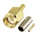 Штекер PR-SMA (реверсный) обжимной (RG-174), "позолоченный", латунь