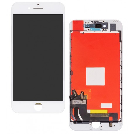 Дисплей для Apple iPhone 7, белый, с рамкой, оригинал (переклеенное стекло), уценка, не работает 3D Touch