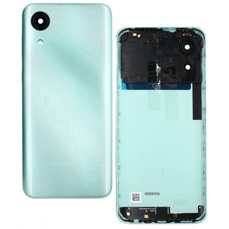 Задняя панель корпуса для Samsung A032 Galaxy A03 Core, зеленая, со стеклом камеры