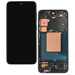 Дисплей для Samsung S921 Galaxy S24, чорний, з рамкою, Сopy, (TFT) (od50167)