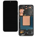 Дисплей для Samsung S921 Galaxy S24, чорний, з рамкою, копія, (TFT) (od50167)