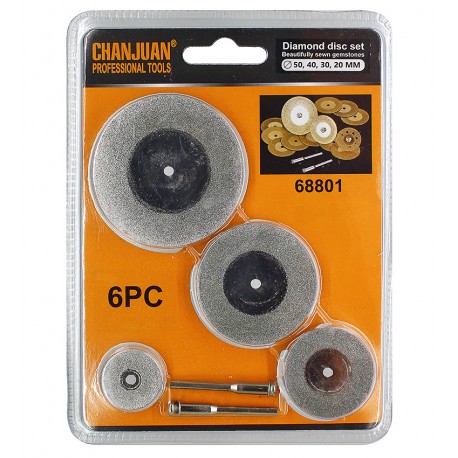 Набір алмазних відрізних дисків для гравера (міні-дриля) 4 шт + оправа Ø20–50 мм