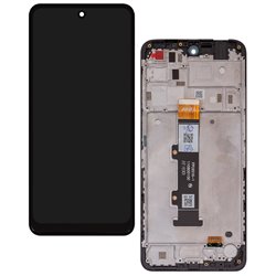 Дисплей для Motorola Moto E32s, чорний, з рамкою, High quality
