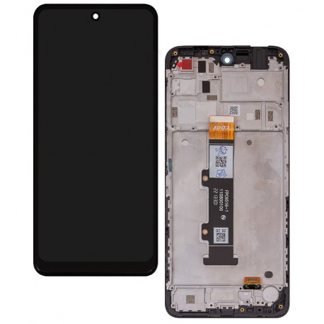 Дисплей для Motorola Moto E32s, чорний, з рамкою, High quality