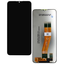 Дисплей для Samsung A025F Galaxy A02s, M025 Galaxy M02s, черный, с сенсорным экраном, оригинал (PRC), с желтым шлейфом, (160,5x72 mm)