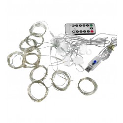 Светодиодная гирлянда Xmas Водопад 3m*3m 300 Led (10pcs) Теплый (на медной проволоке) / USB