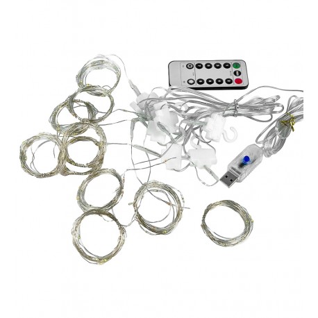 Светодиодная гирлянда Xmas Водопад 3m*3m 300 Led (10pcs) Теплый (на медной проволоке) / USB