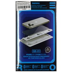 Захисне скло для Apple iPhone 16 Pro, Remax QS-01 Dust-Free Instant Applicator Series HD, комплект для легкої установки