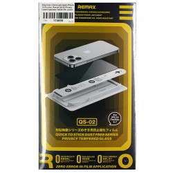 Защитное стекло для Apple iPhone 15 Pro Max, Remax QS-02 Privacy Instant Applicator Series HD, комплект для легкой установки, антишпион