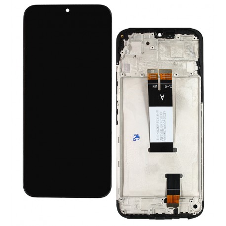 Дисплей для Xiaomi Redmi 15C (4G), чорний, з сенсорним екраном, з рамкою, (168 мм) (Box)