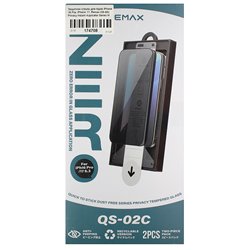 Захисне скло для Apple iPhone 16 Pro, iPhone 17, Remax QS-02c Privacy Instant Applicator Series HD, комплект для легкої установки, антишпигун, 2 шт