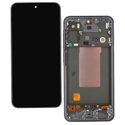 Дисплей для Samsung A566 Galaxy A56 5G (2025), чорний, з сірою рамкою, China Quality, (TFT)