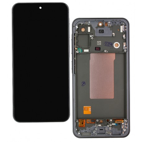 Дисплей для Samsung A566 Galaxy A56 5G (2025), чорний, з сірою рамкою, China Quality, (TFT)