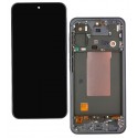 Дисплей для Samsung A566 Galaxy A56 5G (2025), чорний, з сірою рамкою, China Quality, (TFT)