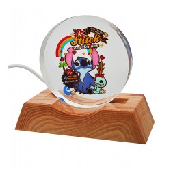 Ночник с рисунками снеговика на подставке с LED подсветкой 6см*6см JY-2241-6 (Mix color)