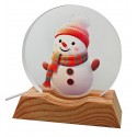 Ночник с рисунками снеговика на подставке с LED подсветкой 8см*8см JY-2241-8 (Mix color)