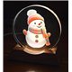 Ночник с рисунками снеговика на подставке с LED подсветкой 8см*8см JY-2241-8 (Mix color)