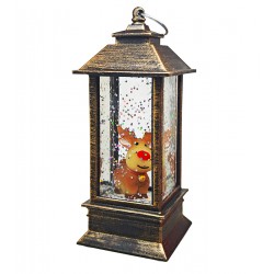 Ночник с рождественскими фигурами внутри с жидкостью подсветкой 12,5см(AAA)AG13 LED CANDLE ART-0608 (2)