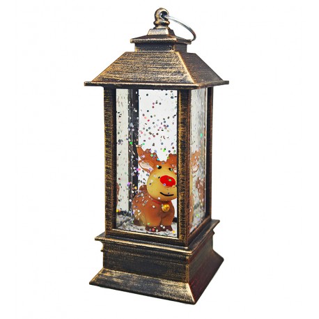 Ночник с рождественскими фигурами внутри с жидкостью подсветкой 12,5см(AAA)AG13 LED CANDLE ART-0608 (2)