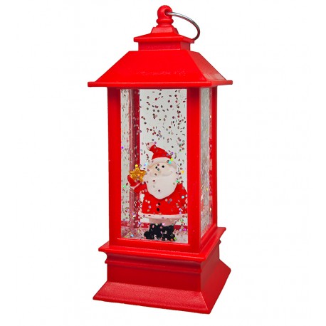 Ночник с рождественскими фигурами внутри с жидкостью подсветкой 12,5см(AAA)AG13 LED CANDLE ART-0608 (1)