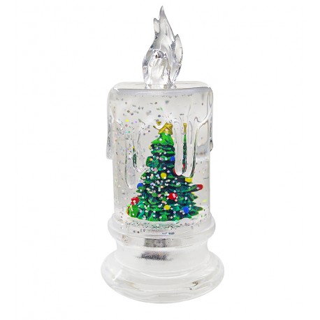 Ночник Рождественская свеча с жидкостью подсветкой 14см (AAA)AG13 LED CRYSTAL CANDLES ART-0609 (1)