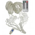 Светодиодная гирлянда штора, медная нить, RGB, 3 x 2 м, 8 режимов, с пультом, USB