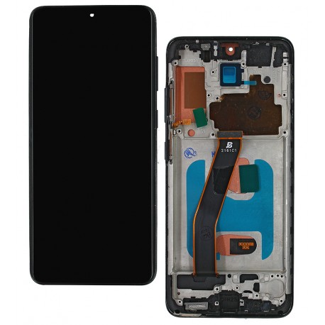 Дисплей для Samsung G980 Galaxy S20, G981 Galaxy S20 5G, черный, с рамкой, China Quality, (TFT)