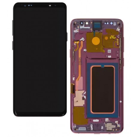 Дисплей для Samsung G965 Galaxy S9 Plus, G965F Galaxy S9 Plus, фіолетовий, з тачскріном, з рамкою, оригінал (переклеєне скло), Lilac Purple