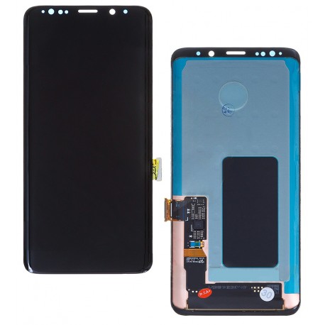 Дисплей для Samsung G965 Galaxy S9 Plus, G965F Galaxy S9 Plus, чорний, з тачскріном, оригінал (переклеєне скло)