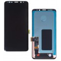 Дисплей для Samsung G965 Galaxy S9 Plus, G965F Galaxy S9 Plus, чорний, з тачскріном, оригінал (переклеєне скло)