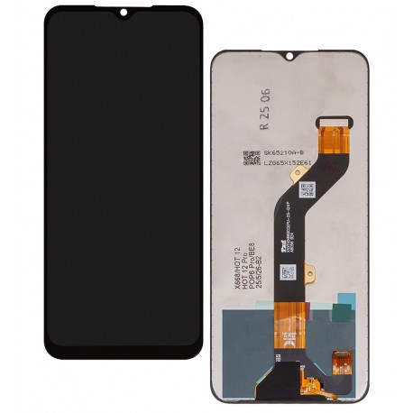 Дисплей для Infinix Hot 12 Pro (X668C), Tecno Pop 6 Pro (BE8, BE8i), черный, без рамки, High Quality, XSXTXDI660CCEPU