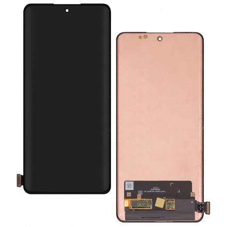 Дисплей для Realme 12 Pro, 12 Pro Plus, черный, без рамки, оригинал (переклеенное стекло), RMX3840