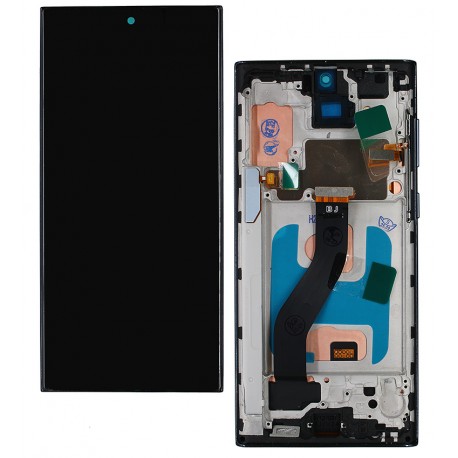 Дисплей для Samsung N970F Galaxy Note 10, чорний, з сенсорним екраном, з рамкою, China Quality, (TFT)