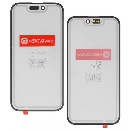 Скло дисплею G+OCA PRO для Apple iPhone 15, з ОСА-плівкою, чорний