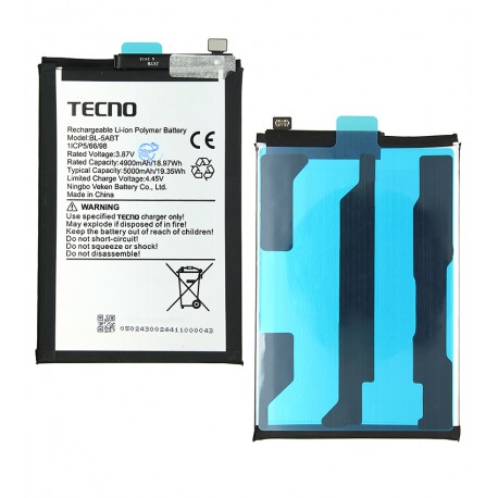 Акумулятор BL-5ABT для Tecno Spark 30C, Li-Polymer, 3,87 B, 5000 мАг, оригінал (PRC)