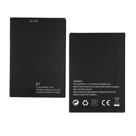 Акумулятор для Blackview E7s, Li-Polymer, 3,75 В, 2700 мАг, без логотипу