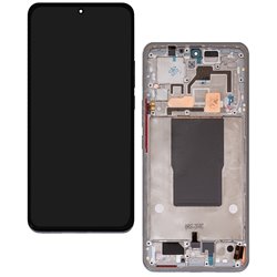 Дисплей для Xiaomi 12T, 12T Pro, сріблястий, з рамкою, Original (PRC), 22081212UG, 22081212G, 22071212AG
