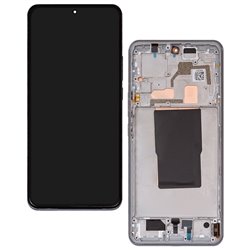 Дисплей для Xiaomi 12T, 12T Pro, сріблястий, з рамкою, High quality, (OLED), 22081212UG, 22081212G, 22071212AG