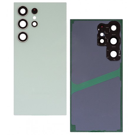 Задняя панель корпуса для Samsung S928 Galaxy S24 Ultra, зеленый, со стеклом камеры, Titanium Green