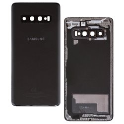 Задня панель корпуса для Samsung G973 Galaxy S10, чорний, із склом камери, після демонтажу, оригінал