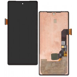 Дисплей для Google Pixel 7a, чорний, без рамки, оригінал (переклеєне скло)