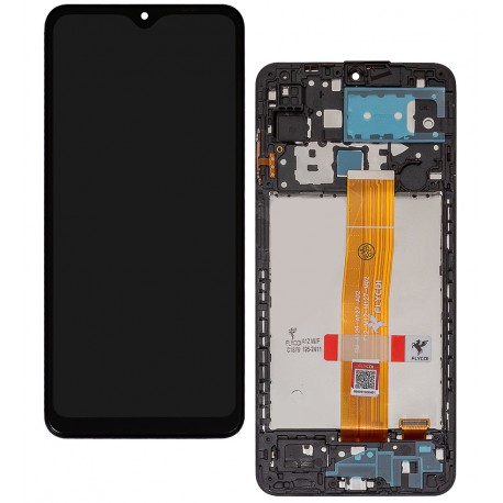 Дисплей для Samsung A125F Galaxy A12, черный, с рамкой, FLYCDI, SM-A125-A127-A02