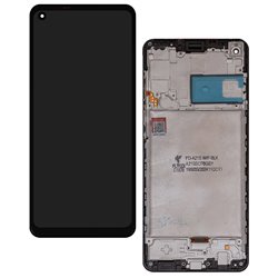 Дисплей для Samsung A217 Galaxy A21s, чорний, з рамкою, FLYCDI